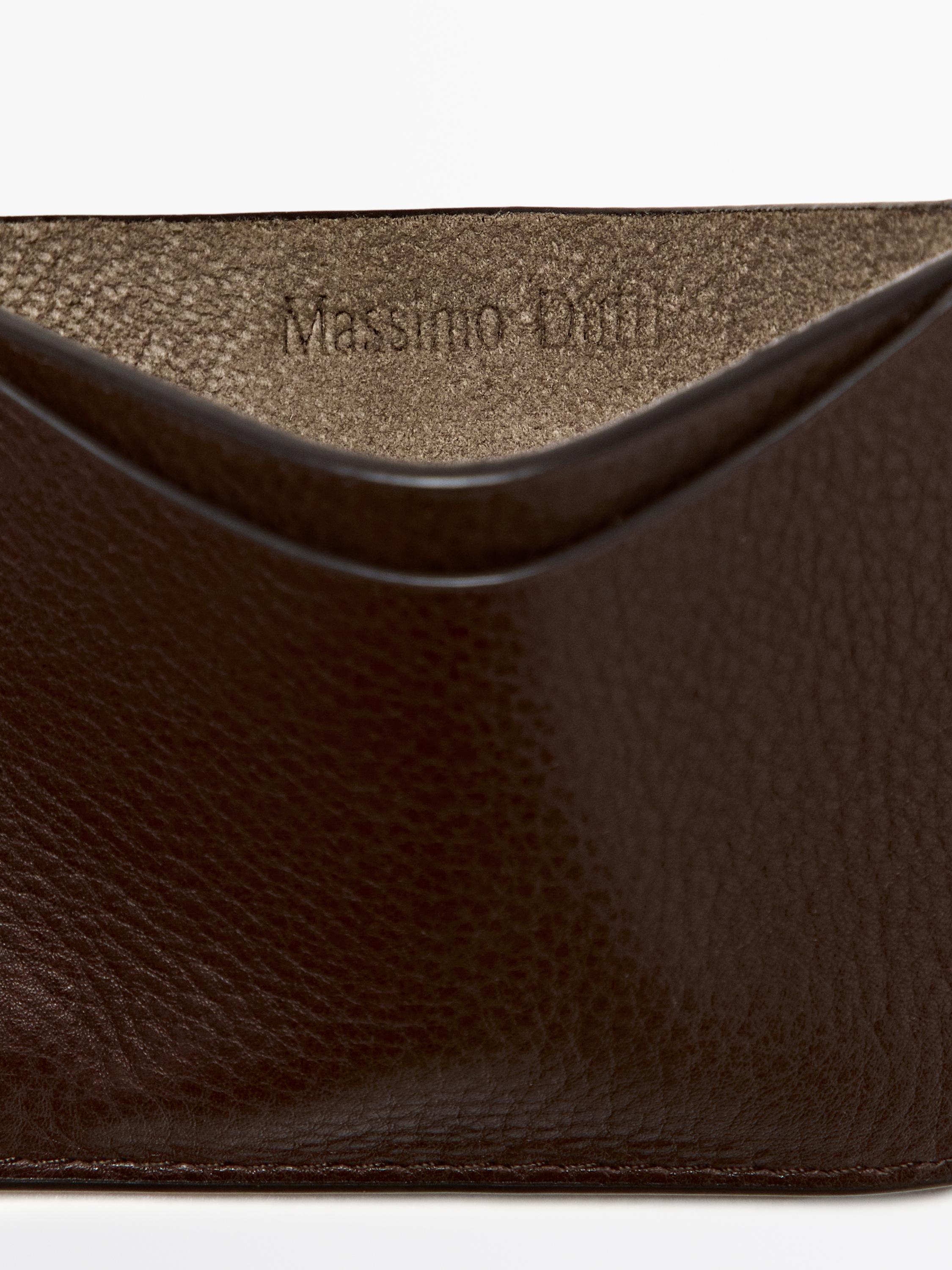 Nappa leather card holder