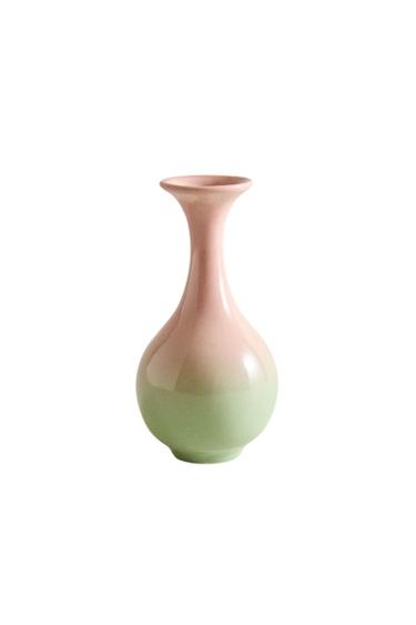 SMALL OMBRÉ CERAMIC VASE - Pink by Zara