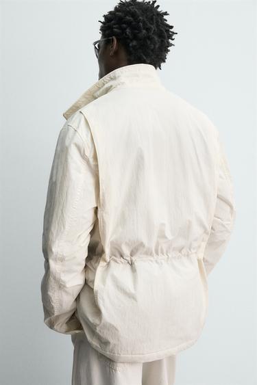 BLOUSON TECHNIQUE MATELASSÉ AVEC POCHES - Beige clair de Zara - Image 6