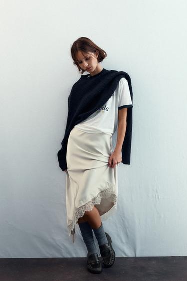 MOCASSINS EN CUIR EFFET USÉ - Gris de Zara - Image 0