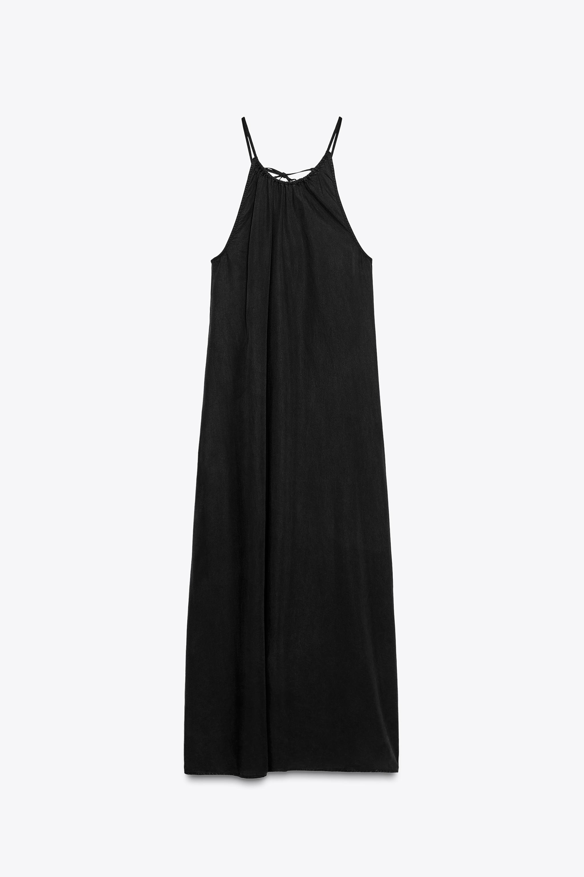 ZARA サテン地ホルターネックワンピース 8271/399 ZARA】サテンホルターネック スリップワンピース | 1067/849