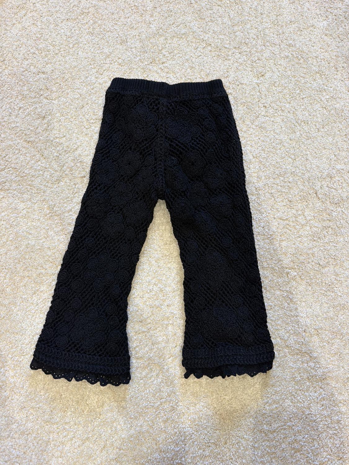 CROCHET LACE KNIT TROUSERS - Image 2