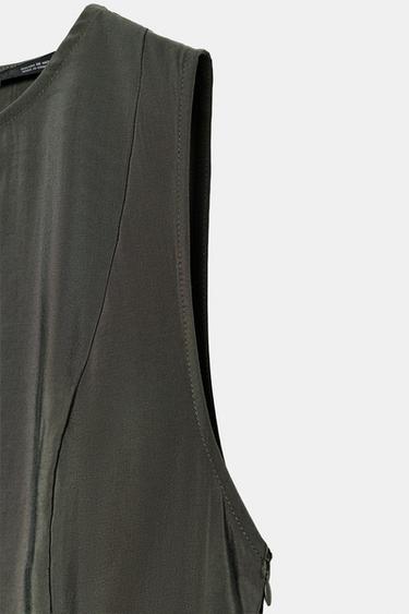 FLOWING MIDI DRESS - Petrol blue by Zara - Image 8