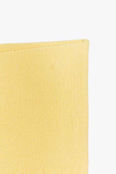 CUTWORK EMBROIDERY KNIT MINI SKIRT - Yellow by Zara - Image 2