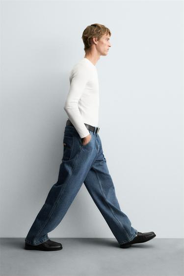 DENIM CHINO TROUSERS - Blue by Zara - Image 6
