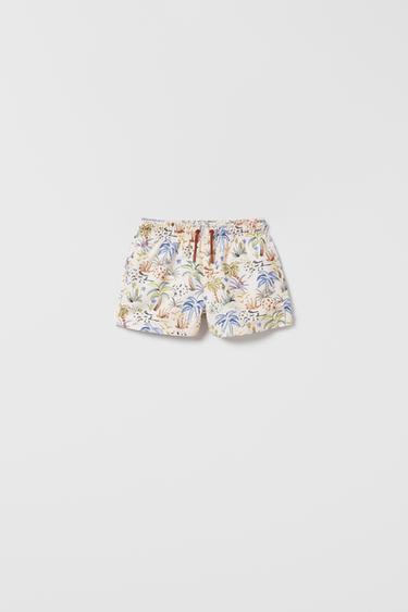 KIDS/ BERMUDA BAÑO PALMERAS - Crudo de Zara