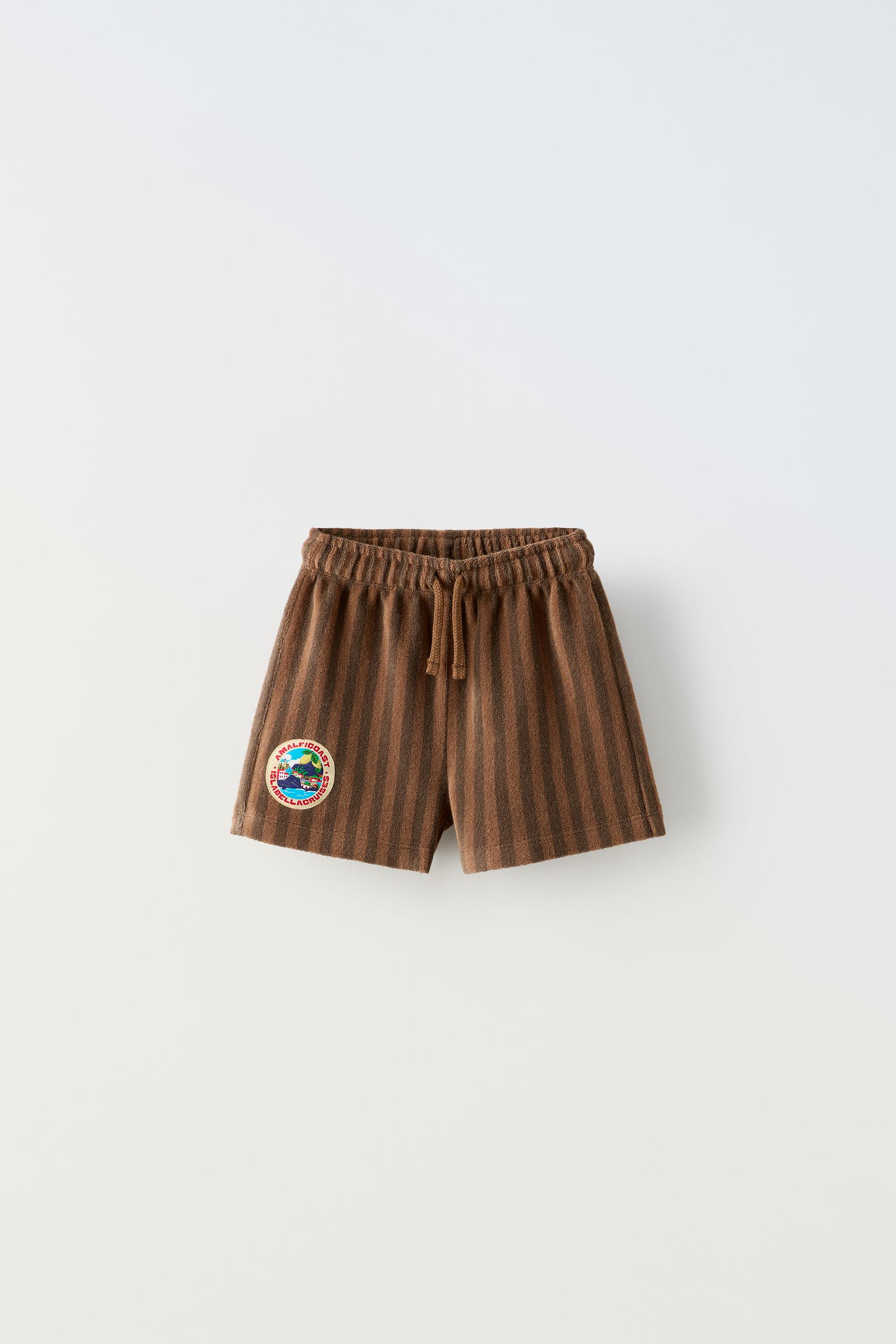 STRIPED TERRYCLOTH SHORTS
