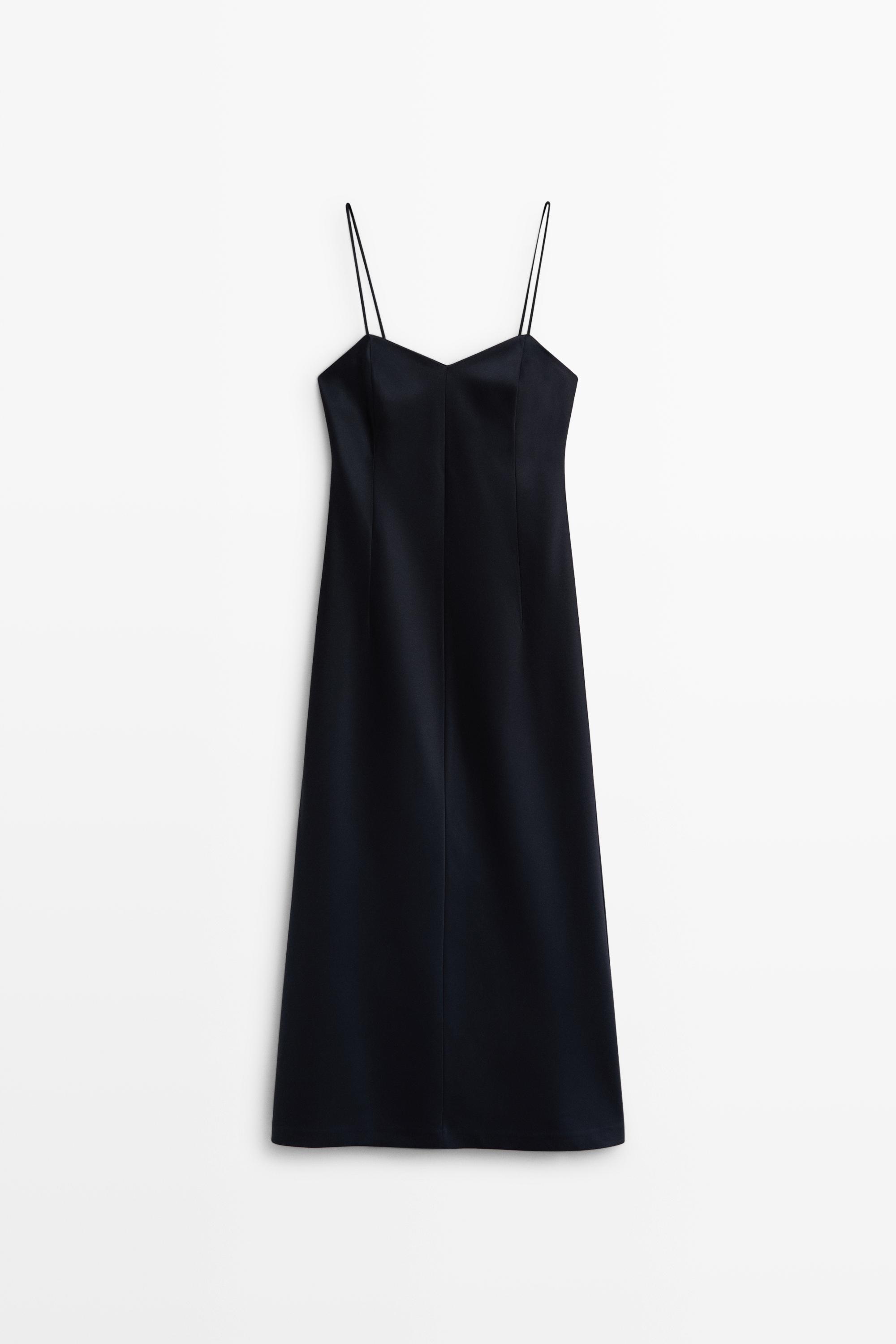 Robe midi à fines bretelles