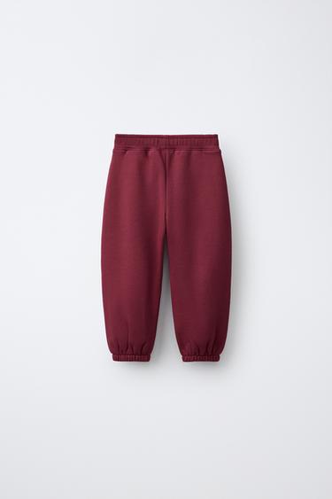 SOLID JOGGER PANTS — Maroon 2