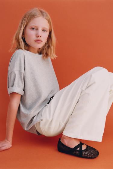 JEANS WIDE LEG - Blanco de Zara