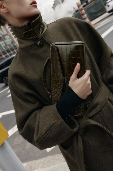 TÚI XÁCH TAY DẬP NỔI - Xanh Lá từ Zara