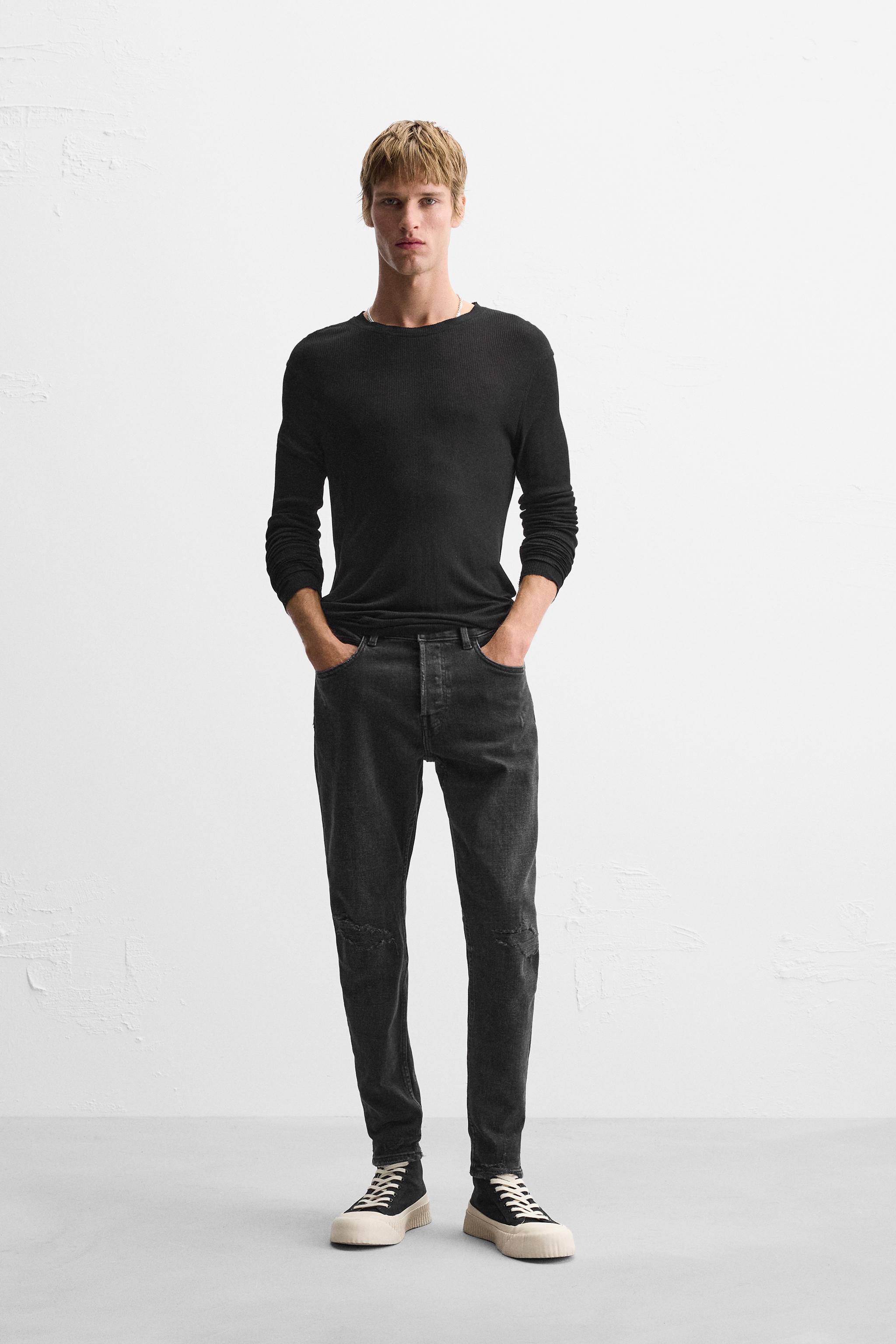 Jeans noir zara homme sale