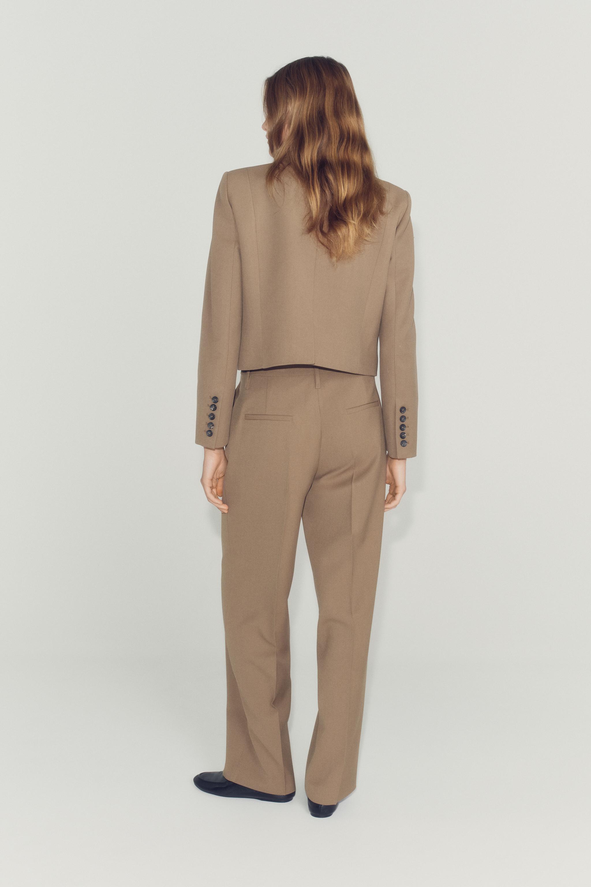 Zara ZW COLLECTION BELİ OTURAN DÜĞMELİ BLAZER görsel 7