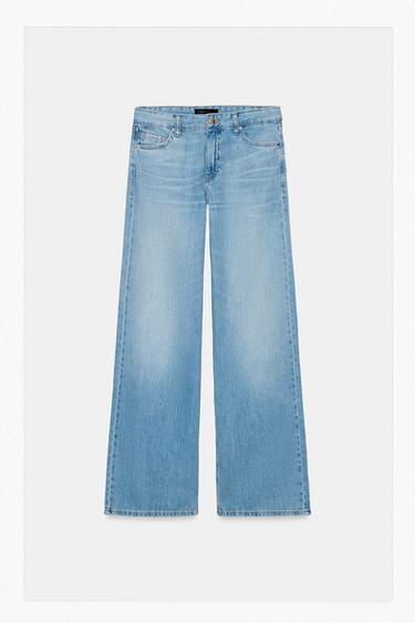 Z1975 WIDE-LEG LOW-RISE JEANS - Light blue by Zara
