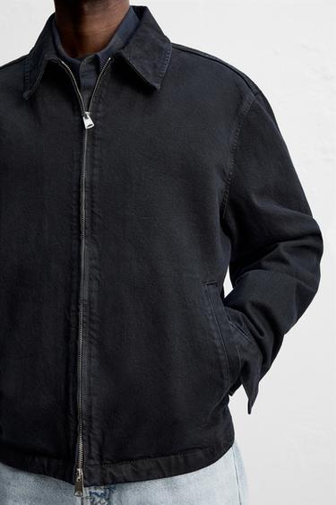 VESTE EN JEAN À ZIP - Indigo de Zara - Image 5