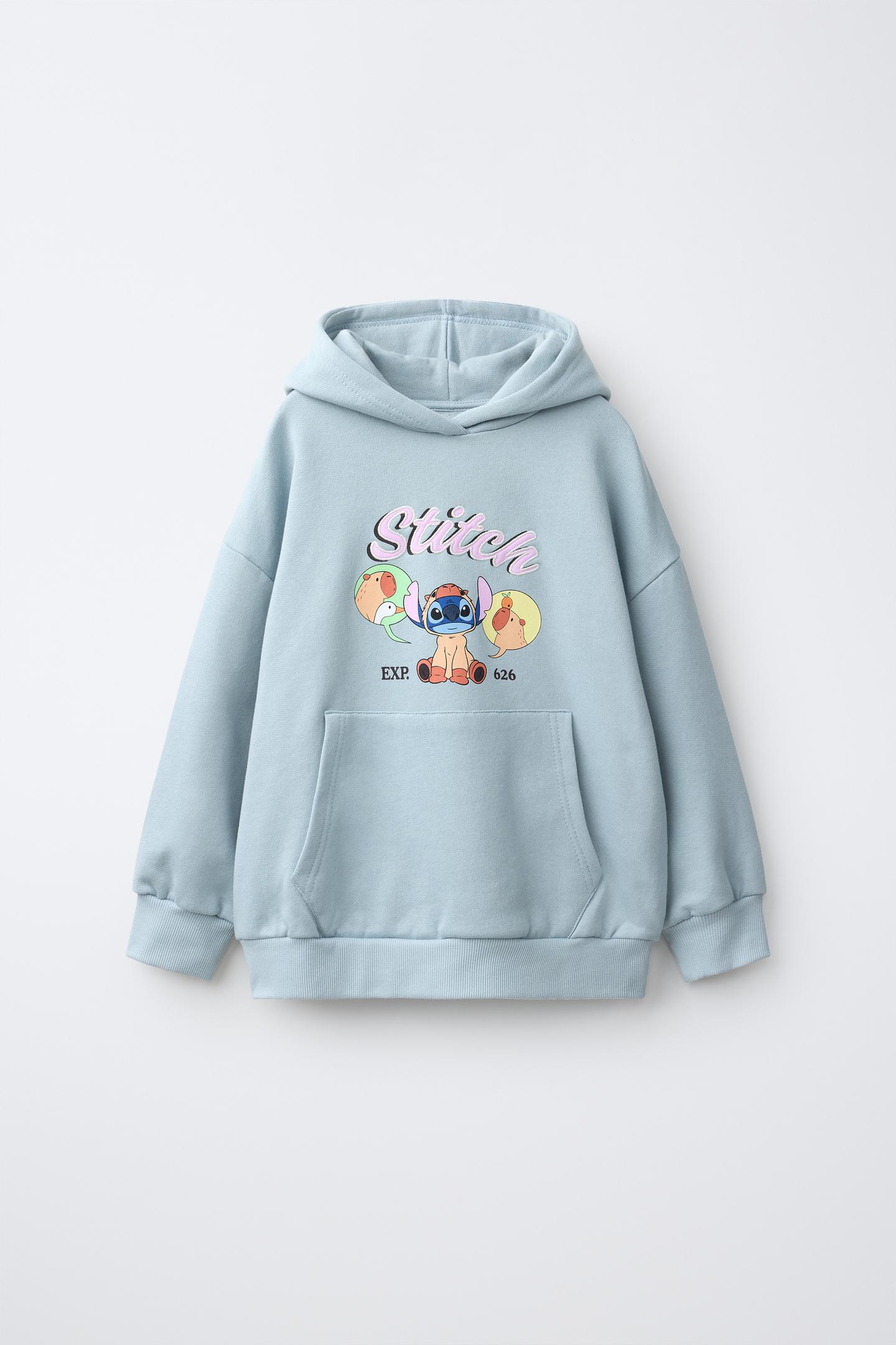 Детское худи Zara Lilo & Stitch © Disney, цвет: Светлый синий — фото 1