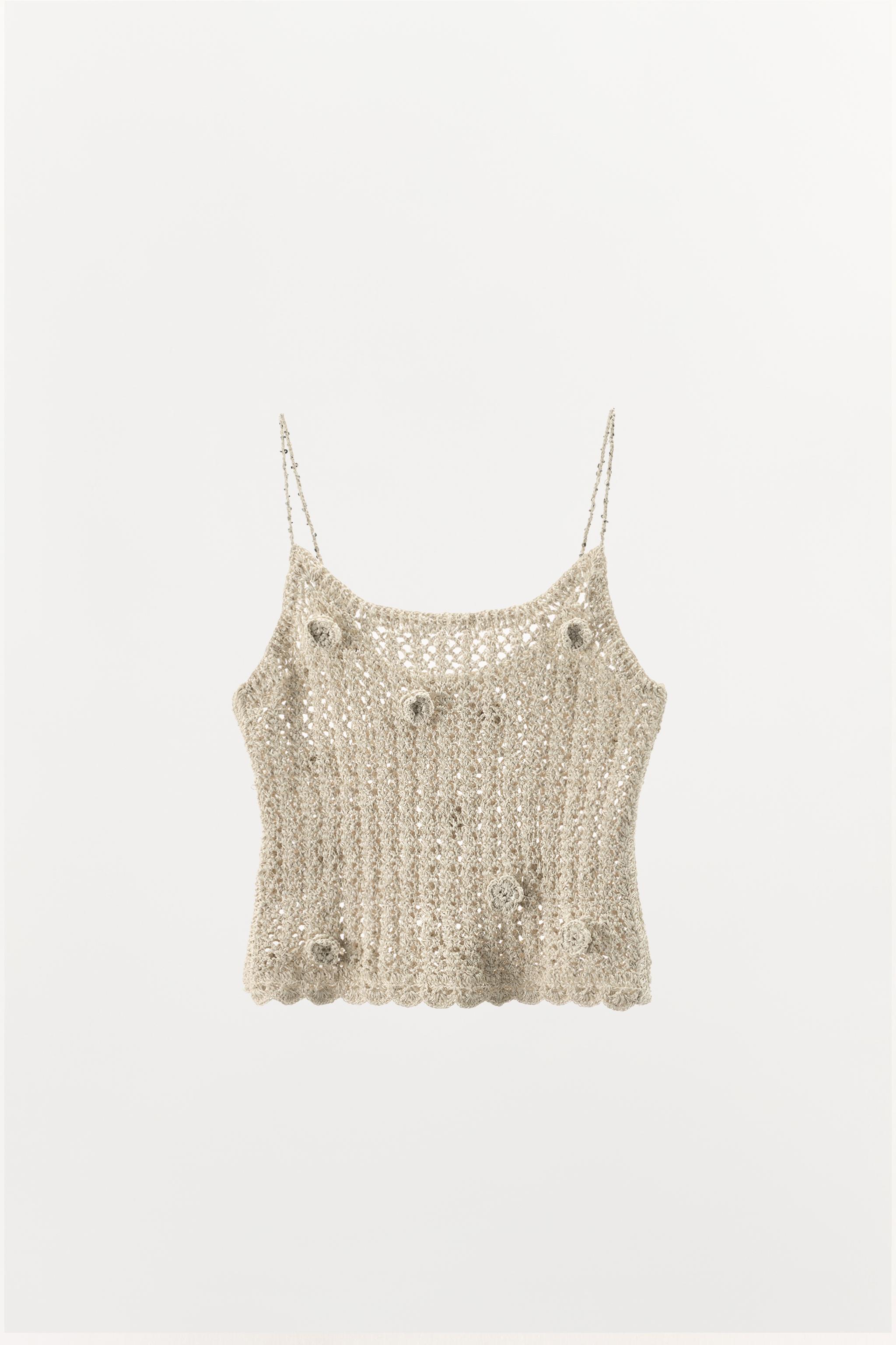 TOP CROCHET FLEURS EN RELIEF LIMITED EDITION