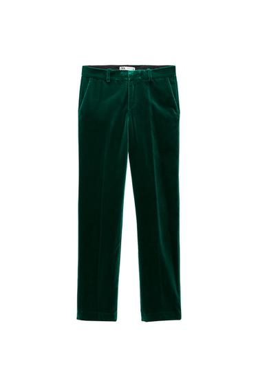 STRAIGHT LEG VELVET PANTS