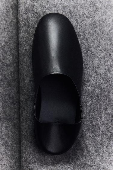 LEATHER LOAFERS - Black by Zara