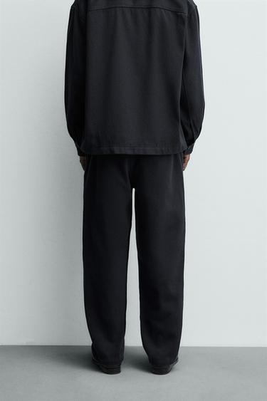 REGULAR FIT TWILL TROUSERS - Navy blue by Zara - Image 2