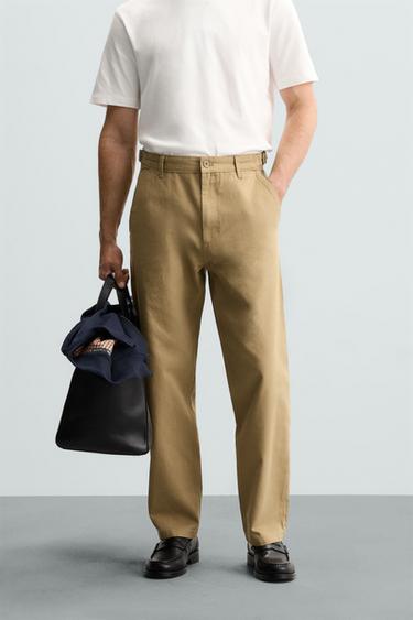 PANTALÓN CHINO REGULAR FIT - Tostado de Zara