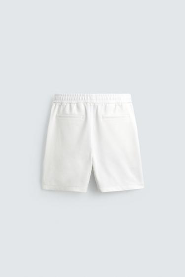COMFORT TEXTURED BERMUDA SHORTS - Oyster-white by Zara - Image 6