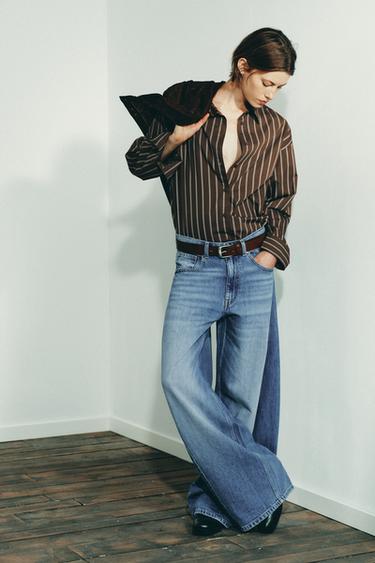 ДЖИНСЫ OVERSIZE TRF СО СРЕДНЕЙ ПОСАДКОЙ — СИНИЙ от Zara