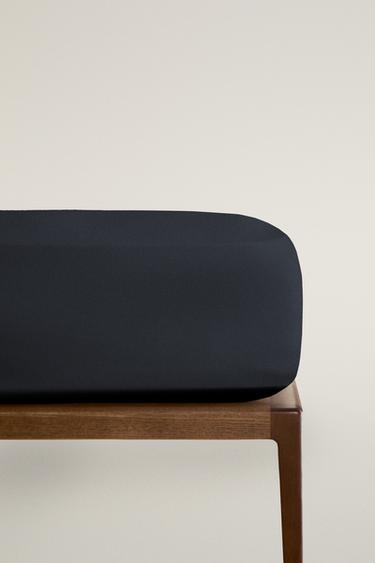 Zara SATEEN FITTED SHEET | 15.7" THICK (1000 THREAD COUNT) - Dark navy