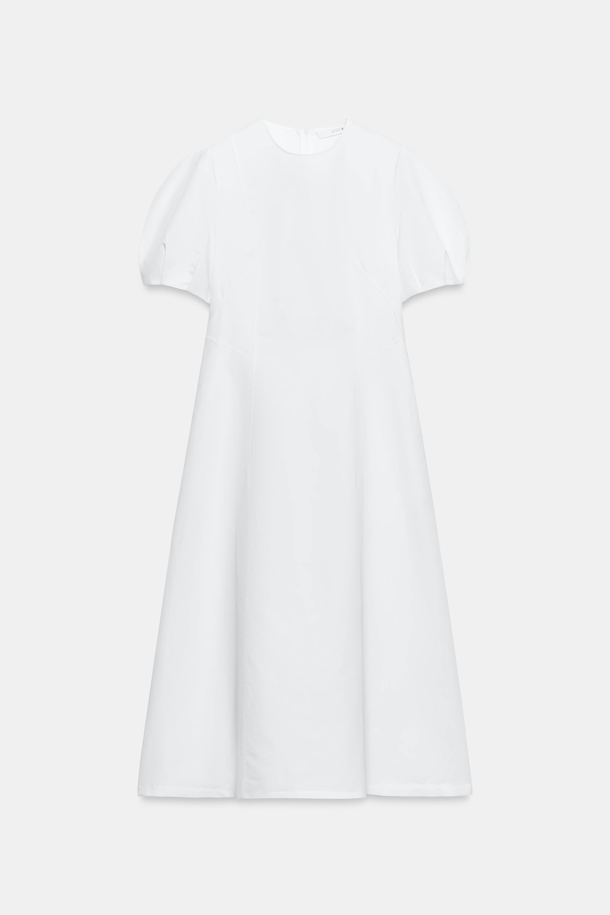 ZW COLLECTION LINEN BLEND MIDI DRESS