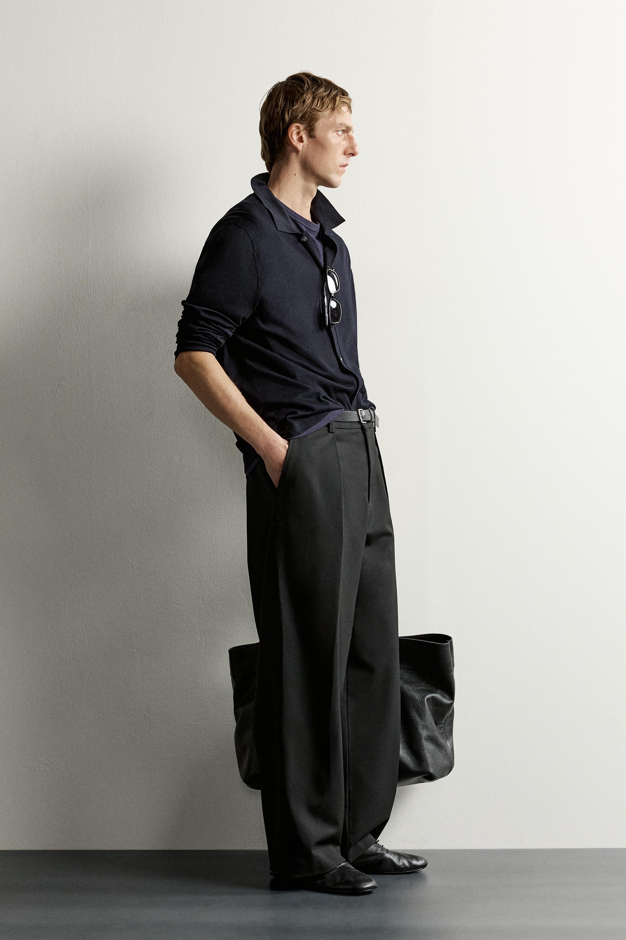 PLEATED RELAXED-FIT PANTS