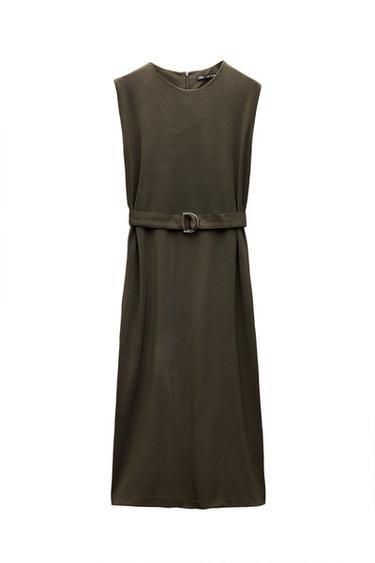 BELTED MIDI DRESS