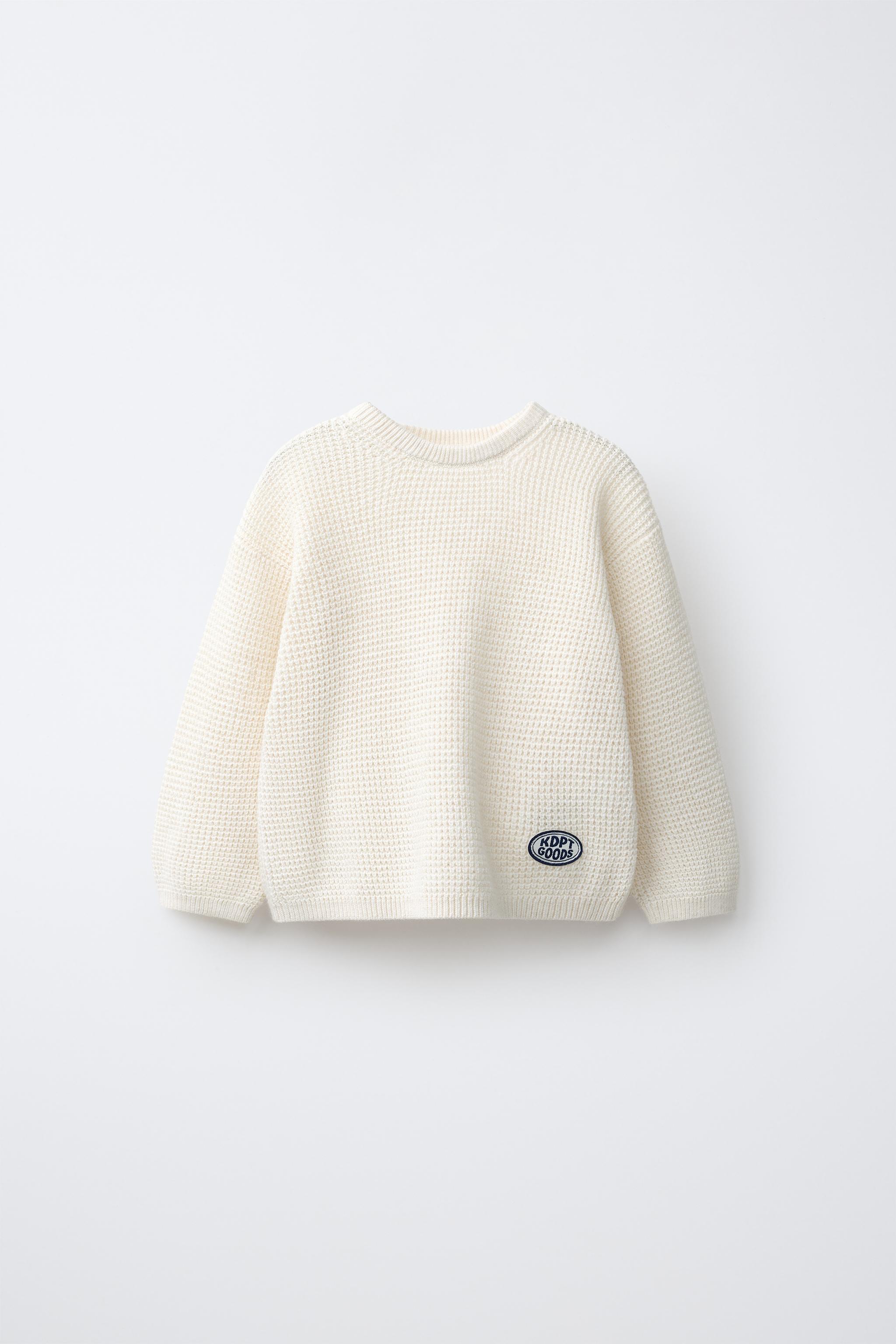 EMBROIDERED WAFFLE JUMPER