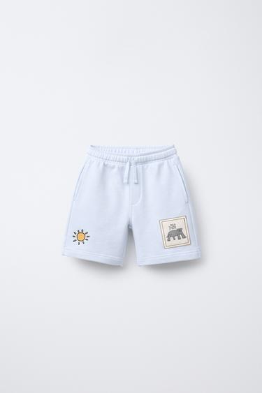 ALGO DE JAIME © PANTHER PLUSH BERMUDA SHORTS - Light sky blue by Zara