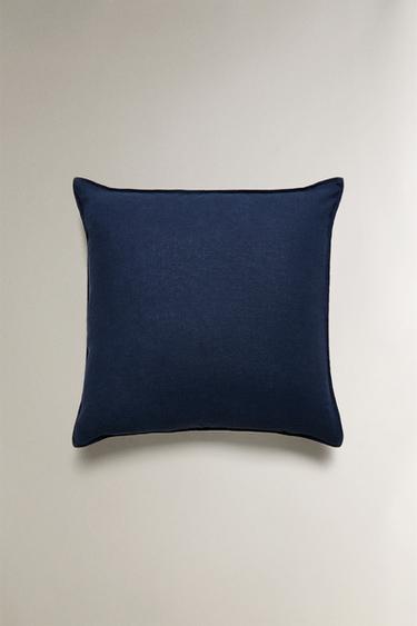 HOUSSE DE COUSSIN LIN BORD - Bleu de Zara - Image 3
