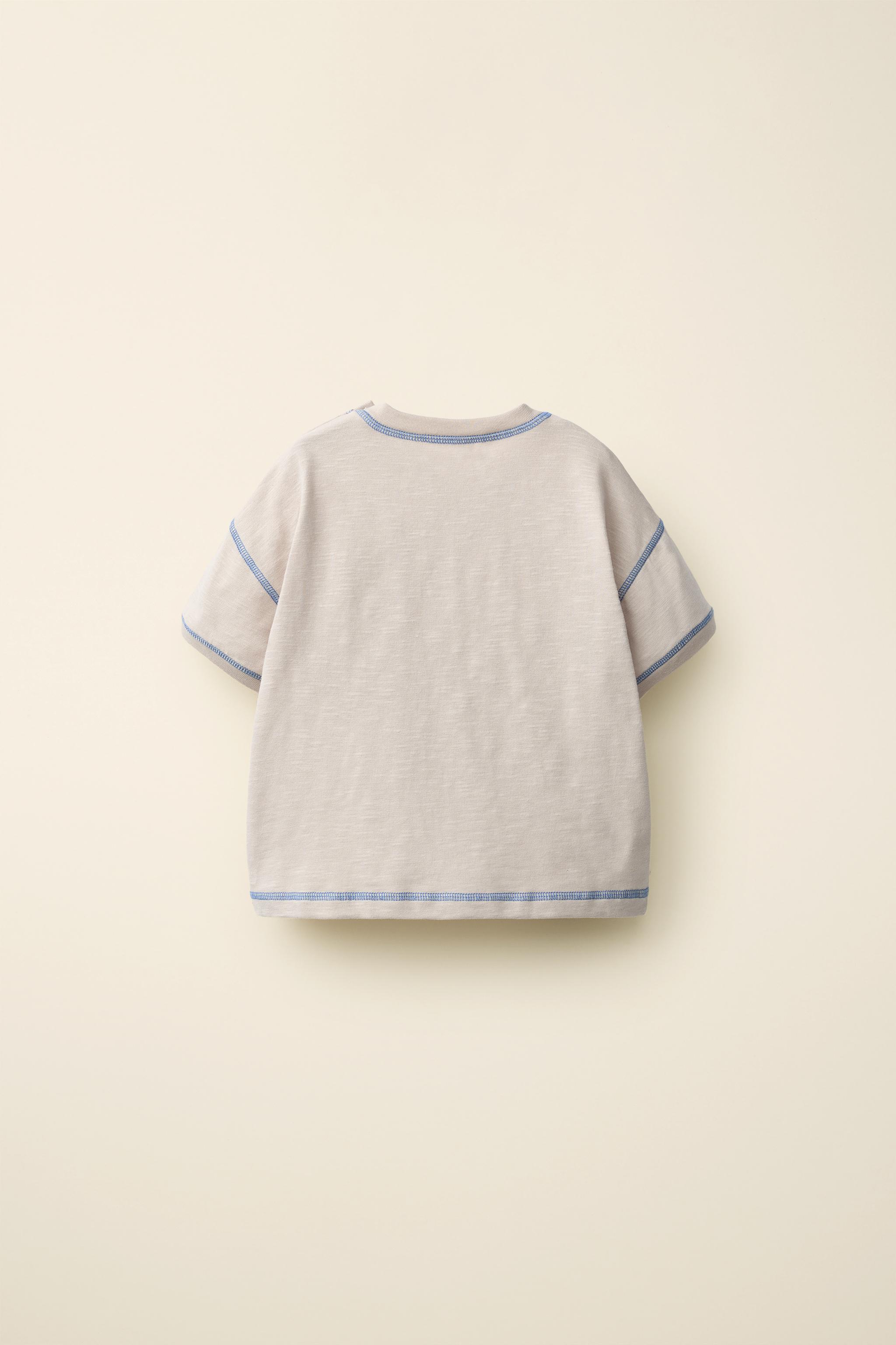TOPSTITCHED T-SHIRT CREATED BY CARAMEL LONDON X ZARA