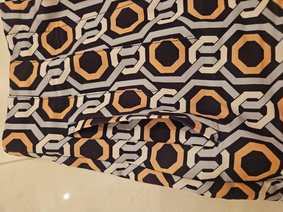 GEOMETRIC PRINT HIGH-WAIST TROUSERS - Image 3