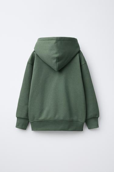 Zara TEXT JOGGER PANTS AND SWEATSHIRT SET - Mid-green