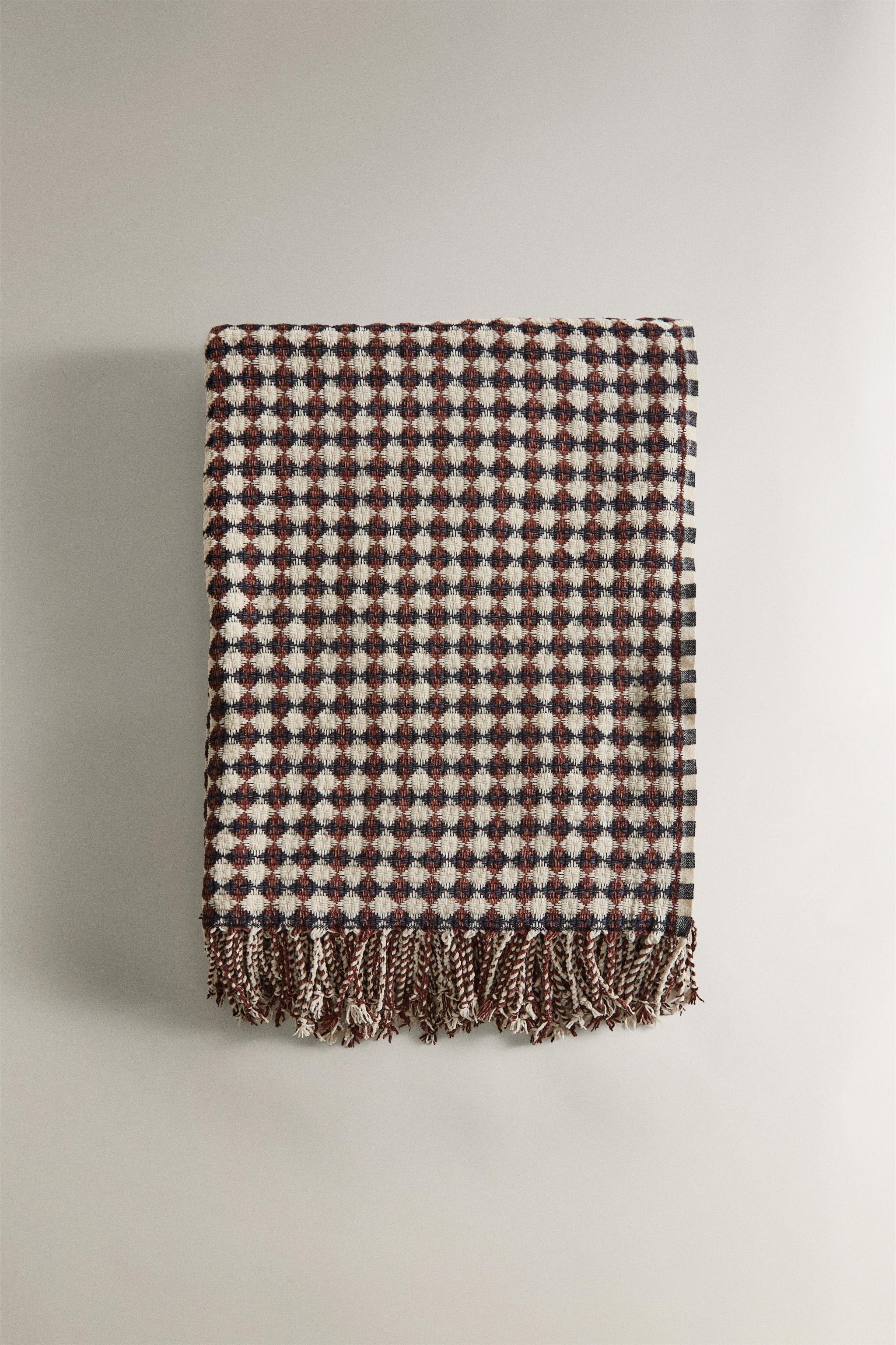 COUVERTURE CHENILLE LOSANGES