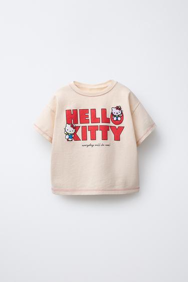 HELLO KITTY © SANRIO EMBROIDERED T-SHIRT - Light salmon-pink by Zara