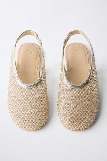 GOLD SLINGBACK BALLET FLATS - Gold by Zara - Image 3