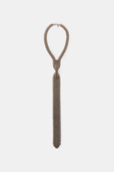 COLLANA CRAVATTA METALLICA - Dorato di Zara