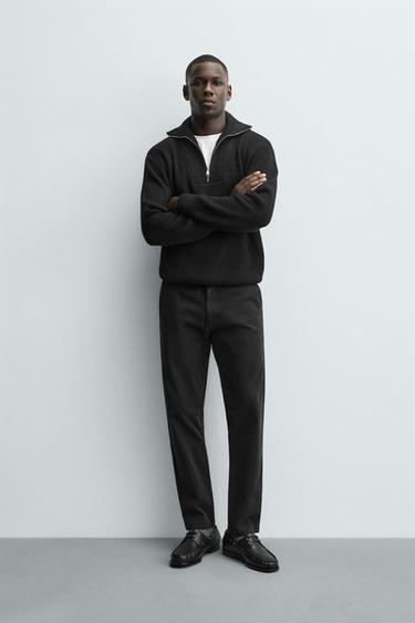 PANTALON CHINO SKINNY - Noir de Zara
