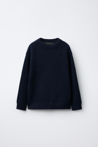 JERSEY 100% CASHMERE - marino de Zara