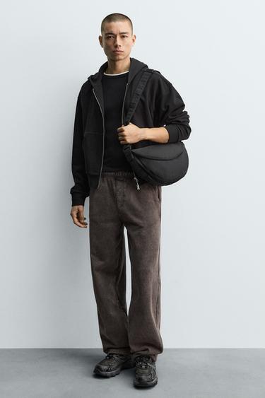 NYLON FLAP CROSSBODY BAG - Black by Zara - Image 0