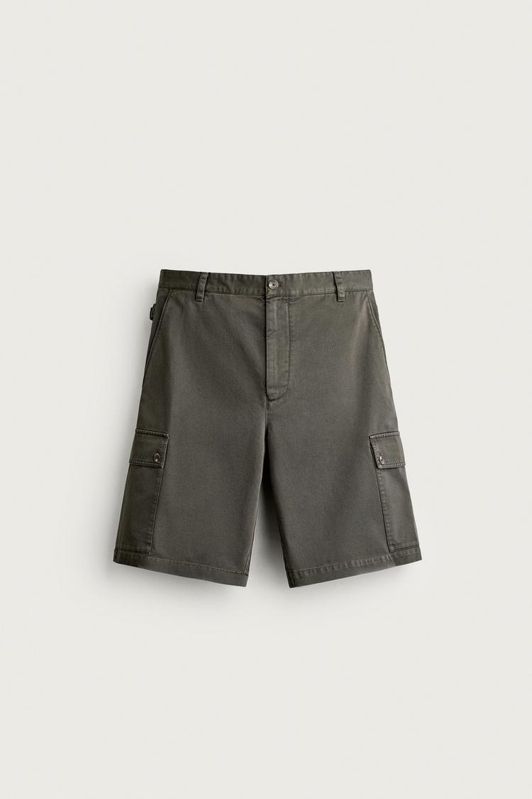 Bermuda cargo relaxed fit trabillas