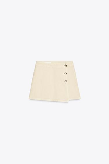 Zara Z1975 DENIM SKORT - Sand