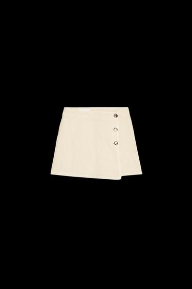 Zara Z1975 DENIM SKORT - Sand - Image 0