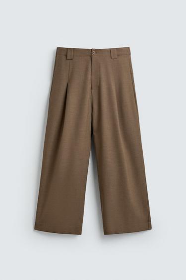 FLOWING balloon FIT PLEATED TROUSERS - Beige by Zara