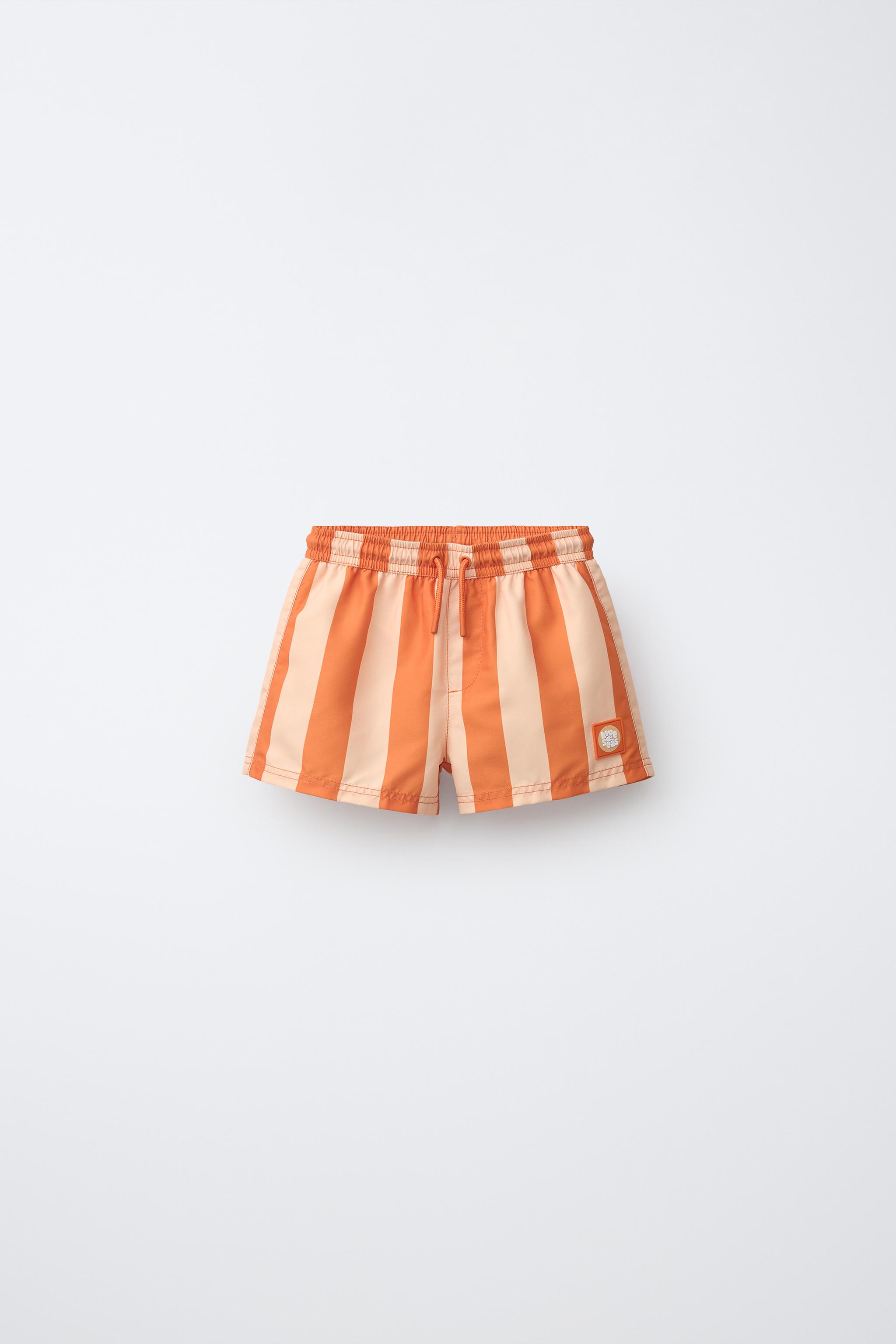 1-6 YEARS / STRIPED SWIM SHORTS
