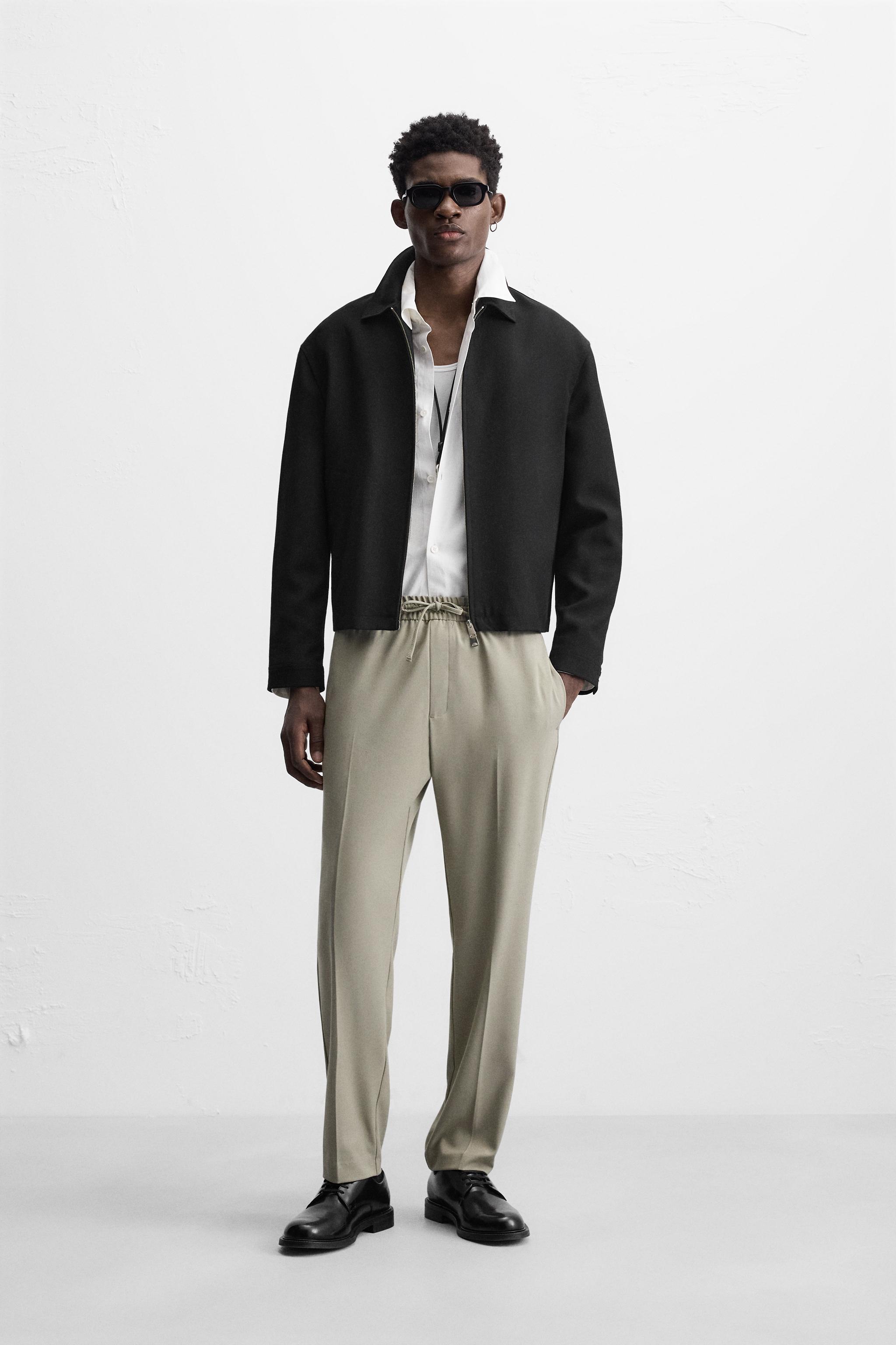 JOGGER WAIST STRETCH PANTS - Apple green | ZARA Canada
